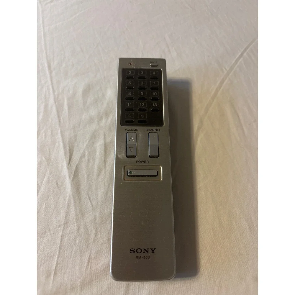 Sony RM-503 TV Remote Control Silver Vintage Made in Japan‎ Good Condition